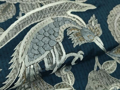 平和屋本店●極上　中国三大刺繍 蘇州刺繍 総刺繍 本場大島紬 訪問着 更紗花文 金糸 中昌紬織物謹製　証紙付き　逸品　未使用　DZAB7607kh6