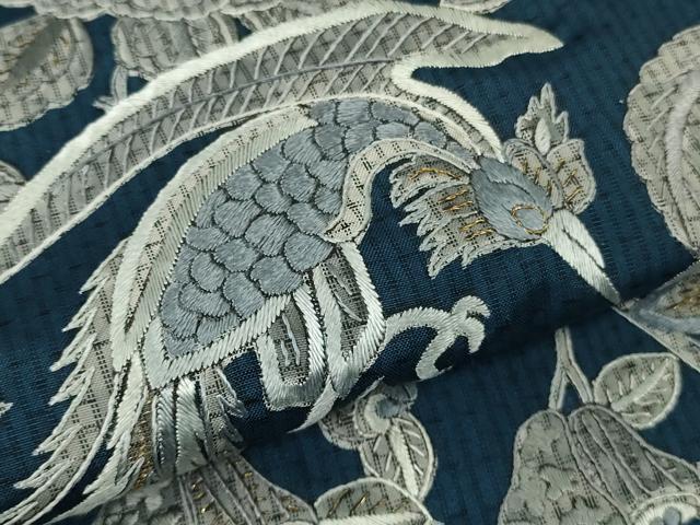 平和屋本店●極上　中国三大刺繍 蘇州刺繍 総刺繍 本場大島紬 訪問着 更紗花文 金糸 中昌紬織物謹製　証紙付き　逸品　未使用　DZAB7607kh6