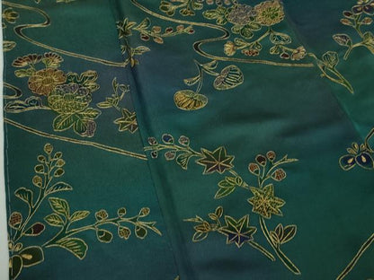 平和屋着物●極上　中国三大刺繍 スワトウ刺繍 汕頭刺繍 総刺繍 小紋 流水花文 葵 暈し染め 金糸 さが美扱い 逸品 未使用　DZAB7608kh6