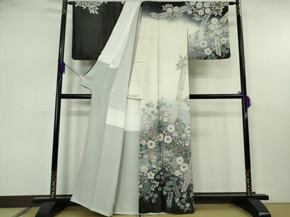 平和屋本店●極上　吉乃一廉　幻の辻が花　訪問着　暈し染め　銀通し地　逸品　DZAB7612kh6