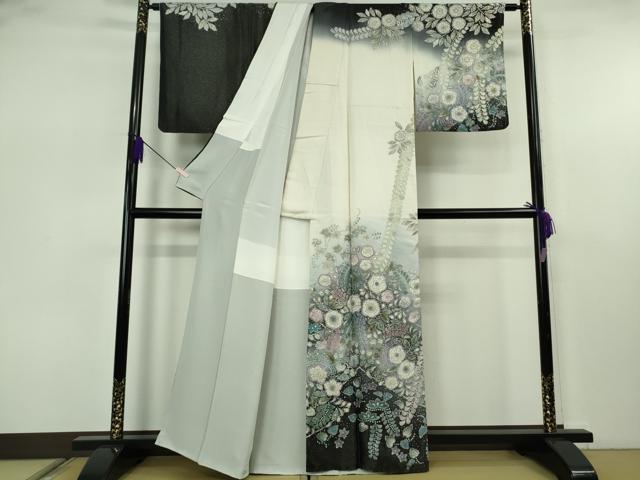 平和屋本店●極上　吉乃一廉　幻の辻が花　訪問着　暈し染め　銀通し地　逸品　DZAB7612kh6