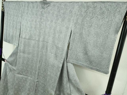 平和屋着物▽極上　名門　藤娘きぬたや・総絞り　杢目絞り　小紋　単衣　ロング丈　逸品　DZAB7620kh6