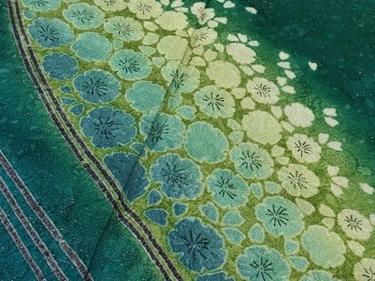 平和屋着物●極上　訪問着　流水花文　暈し染め　金通し地　逸品　DZAB7622kh6