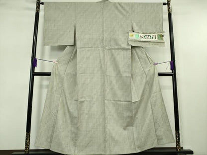平和屋着物▽極上　結城紬　単衣　はたおり娘　手緒里　本草木染　田中茂梨工房謹製　証紙付き　逸品　未使用　DZAB7627kh6