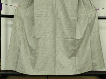 平和屋着物▽極上　結城紬　単衣　はたおり娘　手緒里　本草木染　田中茂梨工房謹製　証紙付き　逸品　未使用　DZAB7627kh6