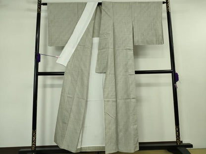 平和屋着物▽極上　結城紬　単衣　はたおり娘　手緒里　本草木染　田中茂梨工房謹製　証紙付き　逸品　未使用　DZAB7627kh6