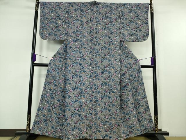 平和屋本店●極上　本場琉球紅型　小紋　花尽くし　逸品　DZAB7642kh6