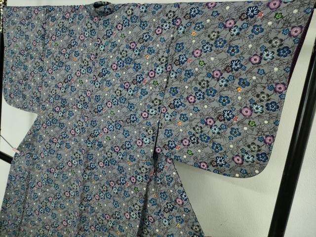 平和屋本店●極上　本場琉球紅型　小紋　花尽くし　逸品　DZAB7642kh6