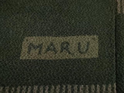 平和屋本店●極上　Maru　Factory　丸山正　小紋　変わり市松　鬼しぼ縮緬　逸品　DZAB7643kh6
