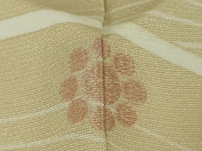 平和屋本店●極上　訪問着　刺繍　花筏　蜂蜜色地　金彩　逸品　未使用　DZAB7652kh6