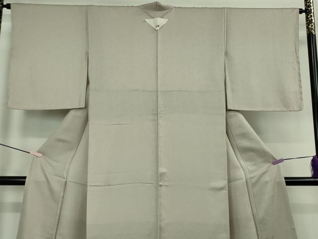 平和屋着物●極上　色無地　小石丸　花唐草地紋　枯野色　反端付き　逸品　未使用　DZAB7661kh6