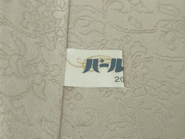 平和屋着物●極上　色無地　小石丸　花唐草地紋　枯野色　反端付き　逸品　未使用　DZAB7661kh6