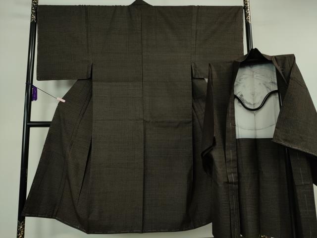 平和屋本店●極上　男性　国指定重要無形文化財　本場久米島紬　手織　アンサンブル　長羽織セット　逸品　未使用　DZAB7666kh6