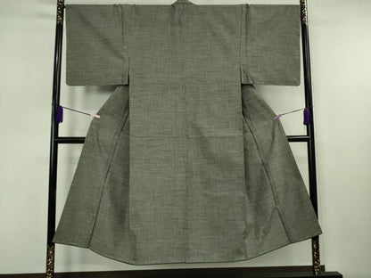 平和屋本店●極上　男性　紬　網代織　反端付き　逸品　未使用　DZAB7669kh6