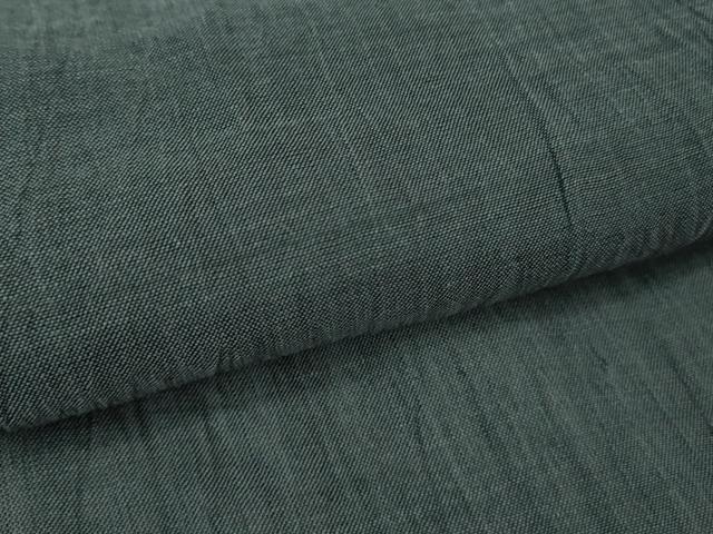 平和屋着物＊極上　夏物　本場小千谷ちぢみ　麻　色無地　鉄御納戸色　逸品　DZAB7674kh6