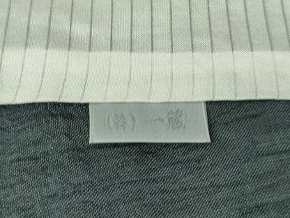平和屋着物＊極上　夏物　本場小千谷ちぢみ　麻　色無地　鉄御納戸色　逸品　DZAB7674kh6