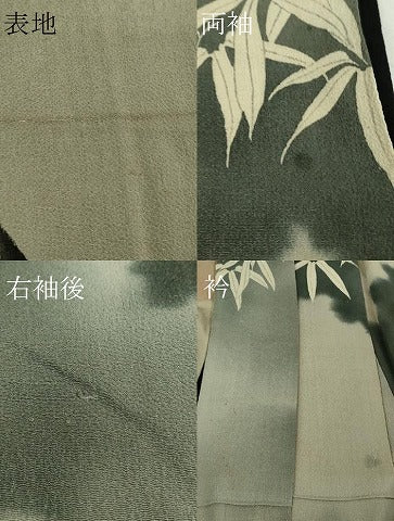 平和屋本店●極上　アンティーク　大正ロマン　訪問着　手描き　虎　トラ　暈し染め　鬼しぼ縮緬　逸品　DZAB7681kh6