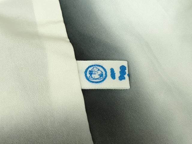 平和屋本店●極上　本疋田絞り　小紋　枝梅　白×黒　ほていや扱い　逸品　DZAB7683kh6