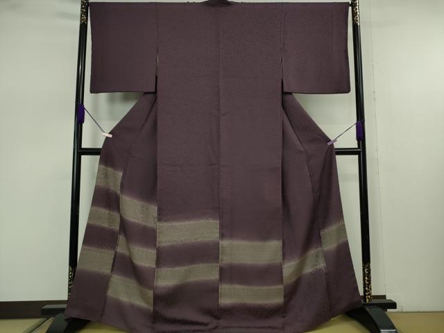平和屋本店●極上　京都の名門ブランド　銀花仙　訪問着　お召地　鳳凰花唐草地紋　濃色地　伊と幸　反端付き　逸品　DZAB7686kh6