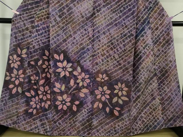 平和屋着物●極上　菅原工房　菅原結作　漢方染紬　訪問着　草花文　逸品　未使用　DZAB7698kh6