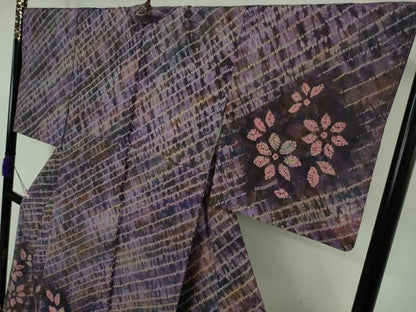 平和屋着物●極上　菅原工房　菅原結作　漢方染紬　訪問着　草花文　逸品　未使用　DZAB7698kh6