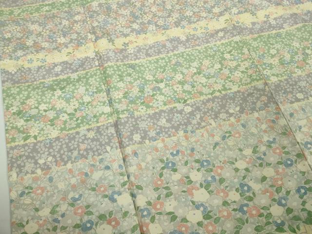 平和屋本店●極上　石川県指定無形文化財　牛首紬　白山工房　手織り　訪問着　作家物　草花文　逸品　DZAB7699kh6