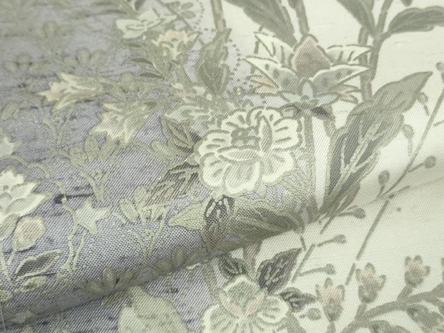 平和屋本店●極上　石川県指定無形文化財　牛首紬　白山工房　手織り　訪問着　枝花文　銀彩　証紙付き　逸品　未使用　DZAB7700kh6