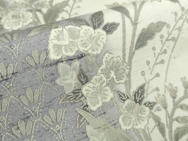 平和屋本店●極上　石川県指定無形文化財　牛首紬　白山工房　手織り　訪問着　枝花文　銀彩　証紙付き　逸品　未使用　DZAB7700kh6