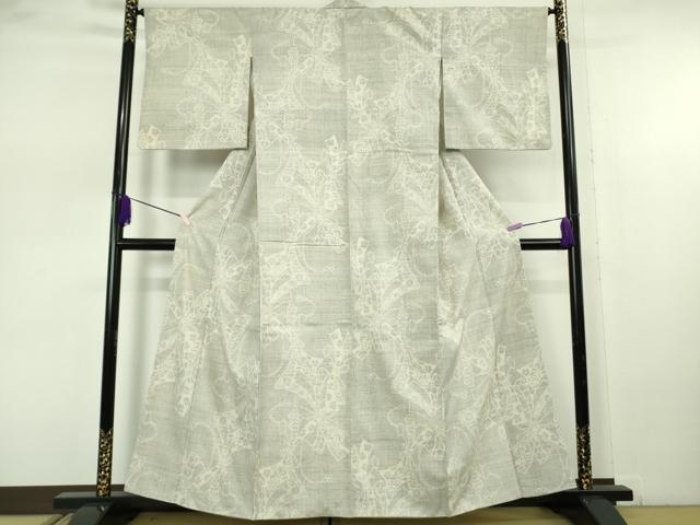 平和屋本店●極上　本場結城紬　重要無形文化財　100亀甲　束ね熨斗　逸品　DZAB7703kh6