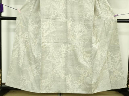 平和屋本店●極上　本場結城紬　重要無形文化財　100亀甲　束ね熨斗　逸品　DZAB7703kh6