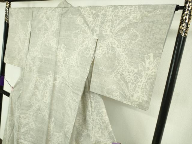 平和屋本店●極上　本場結城紬　重要無形文化財　100亀甲　束ね熨斗　逸品　DZAB7703kh6