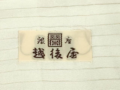 平和屋着物＊極上　夏物　銀座越後屋　訪問着　絽　草花文　肌色地　暈し染め　金彩　五泉　たとう紙・反端付き　逸品　DZAB7706kh6