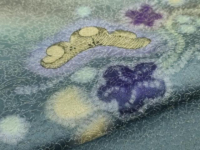 平和屋本店●極上　久保田一竹　幻の辻が花　訪問着　暈し染め　金通し地　反端付き　逸品　未使用　DZAB7710kh6