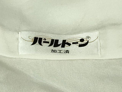 平和屋着物●極上　重要無形文化財　人間国宝 中村勇二郎　江戸小紋　名物裂花尽くし　菜種油色×青朽葉色　鬼しぼ縮緬　逸品　DZAB7722kh6