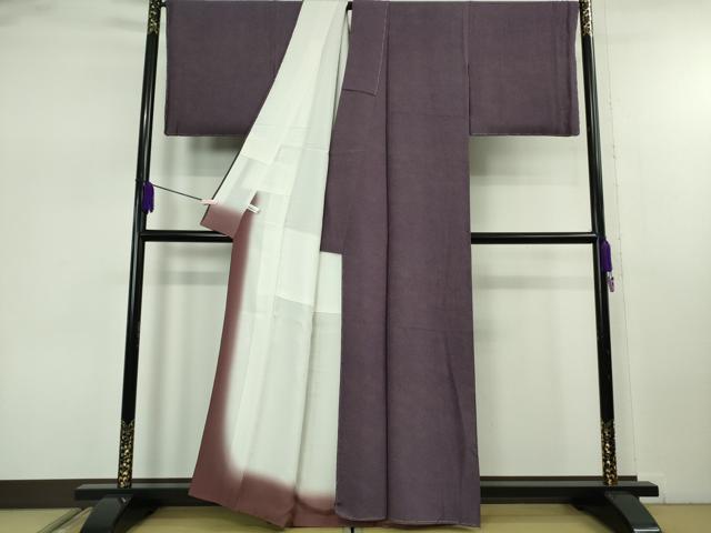 平和屋着物●極上　無形文化財　人間国宝　五嶋敏太郎　江戸小紋　花尽くし　深紫色×黄海松茶色　健勝苑扱い　逸品　未使用　DZAB7723kh6