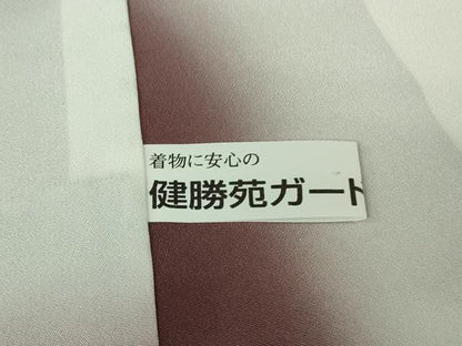 平和屋着物●極上　無形文化財　人間国宝　五嶋敏太郎　江戸小紋　花尽くし　深紫色×黄海松茶色　健勝苑扱い　逸品　未使用　DZAB7723kh6