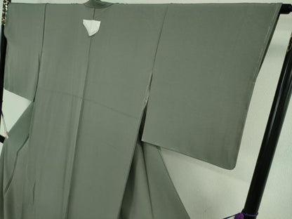 平和屋着物●極上　江戸小紋　輪　豆がら茶色×青磁鼠色　逸品　未使用　DZAB7725kh6