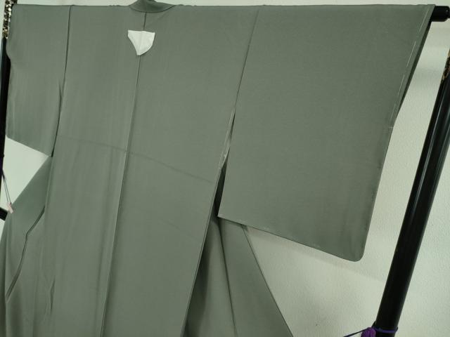 平和屋着物●極上　江戸小紋　輪　豆がら茶色×青磁鼠色　逸品　未使用　DZAB7725kh6
