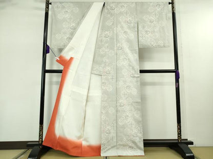 平和屋着物●極上　本場大島紬　白大島　120亀甲　鳳凰花文　逸品　DZAB7726kh6