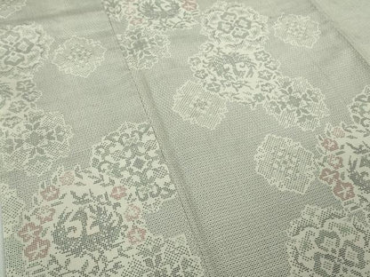平和屋着物●極上　本場大島紬　白大島　120亀甲　鳳凰花文　逸品　DZAB7726kh6