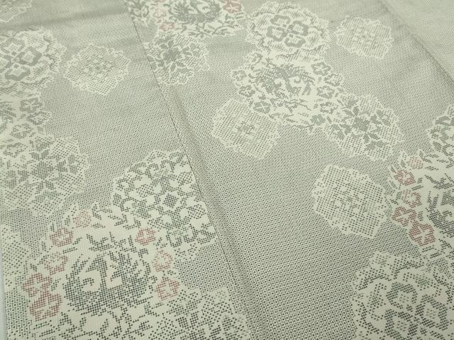 平和屋着物●極上　本場大島紬　白大島　120亀甲　鳳凰花文　逸品　DZAB7726kh6