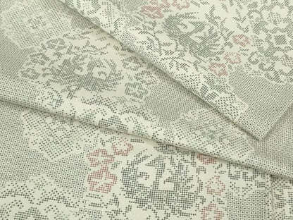 平和屋着物●極上　本場大島紬　白大島　120亀甲　鳳凰花文　逸品　DZAB7726kh6