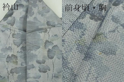 平和屋着物●極上　都喜ヱ門　本場大島紬　白大島　総絣　南天蔦の葉文　藤絹織物謹製　鈴乃屋扱い　逸品　DZAB7727kh6