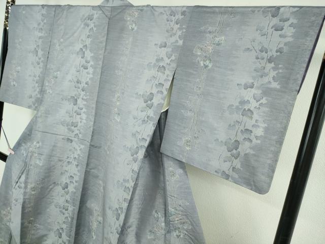 平和屋着物●極上　都喜ヱ門　本場大島紬　白大島　総絣　南天蔦の葉文　藤絹織物謹製　鈴乃屋扱い　逸品　DZAB7727kh6