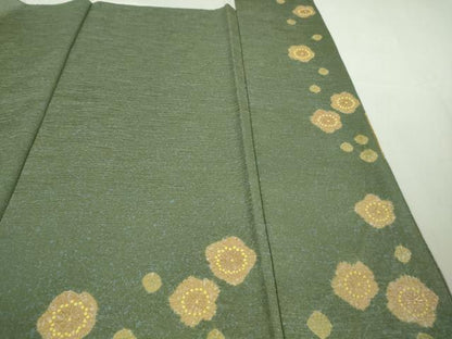 平和屋着物●極上　京友禅の第一人者　松井青々　訪問着　駒刺繍　地紙花文　金彩　逸品　DZAB7732kh6