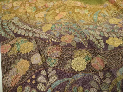 平和屋本店●極上　中国三大刺繍　スワトウ刺繍　汕頭刺繍　相良刺繍　訪問着　辻が花　暈し染め　金彩　金通し地　逸品　DZAB7733kh6
