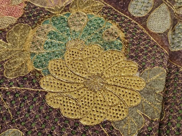平和屋本店●極上　中国三大刺繍　スワトウ刺繍　汕頭刺繍　相良刺繍　訪問着　辻が花　暈し染め　金彩　金通し地　逸品　DZAB7733kh6