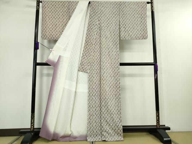 平和屋本店●極上　岩手の匠　草紫堂　南部絞り　紫根染　紬　正絹　逸品　DZAB7734kh6