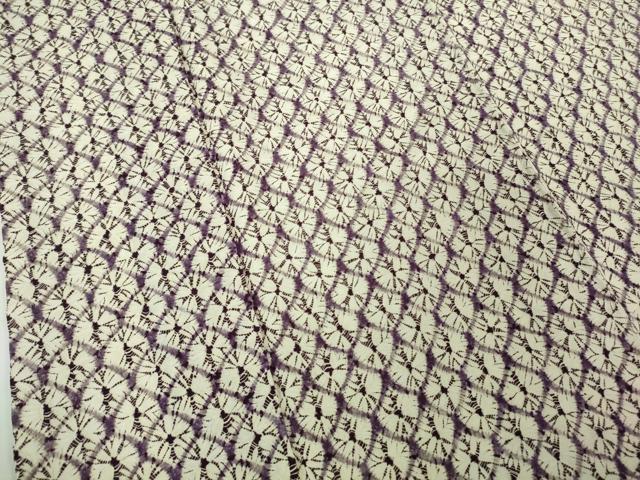 平和屋本店●極上　岩手の匠　草紫堂　南部絞り　紫根染　紬　正絹　逸品　DZAB7734kh6