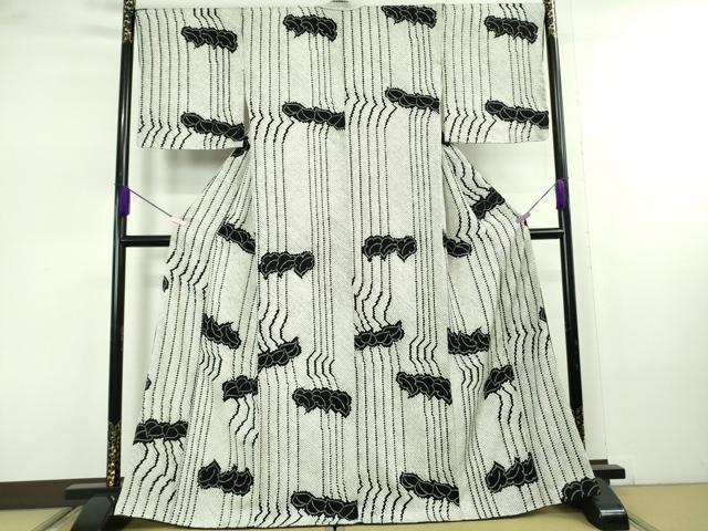 平和屋本店●極上　本疋田絞り　小紋　葉間道　逸品　未使用　DZAB7736kh6